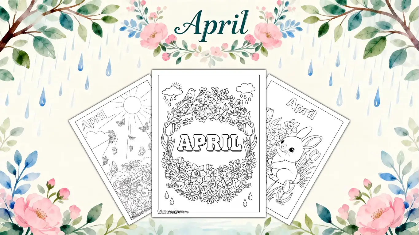 April Coloring Pages