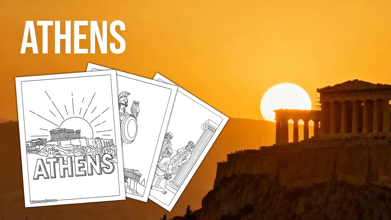 Athens Coloring Pages