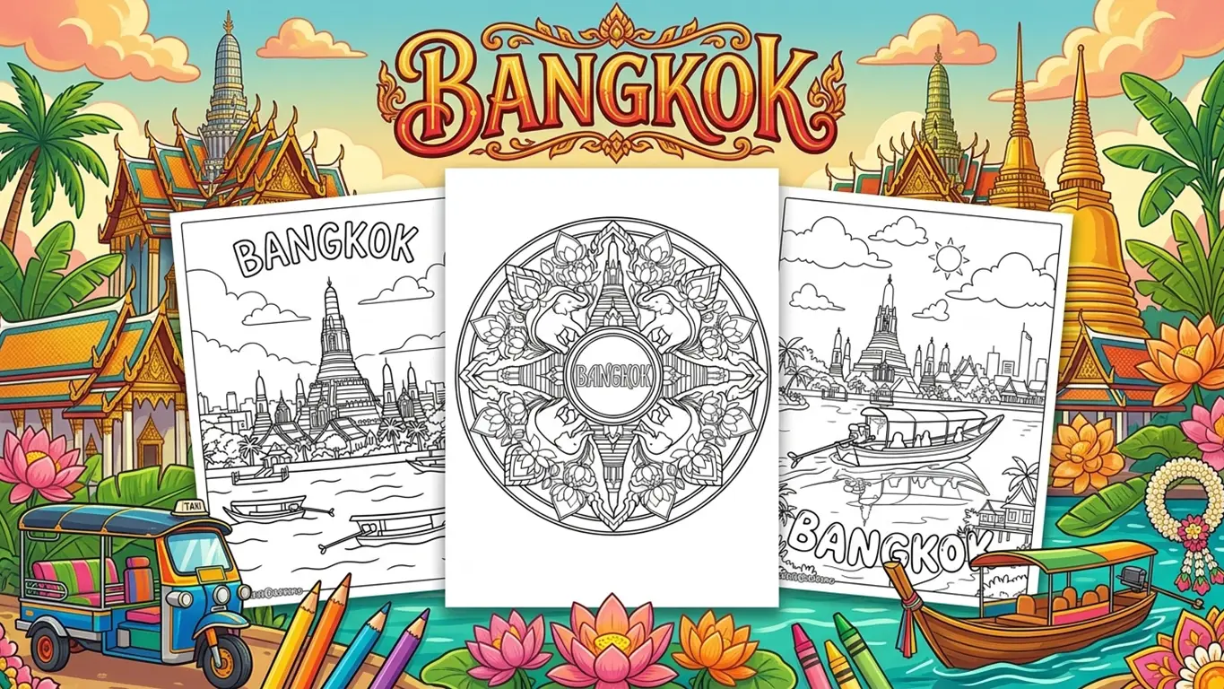 Bangkok Coloring Pages