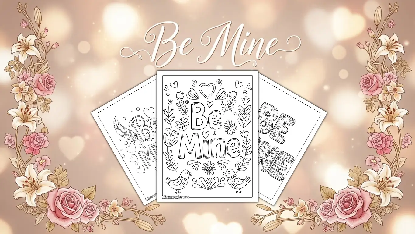 Be Mine Coloring Pages