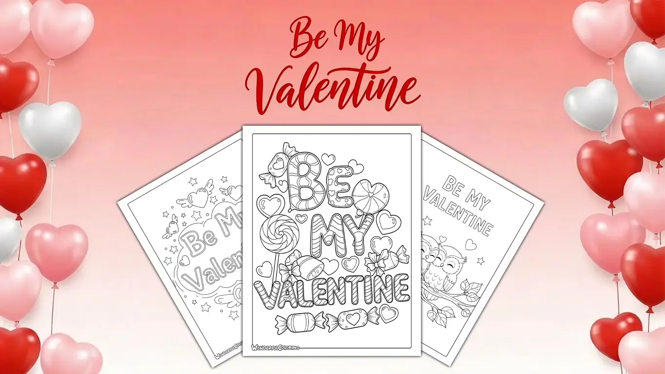 Be My Valentine Coloring Pages
