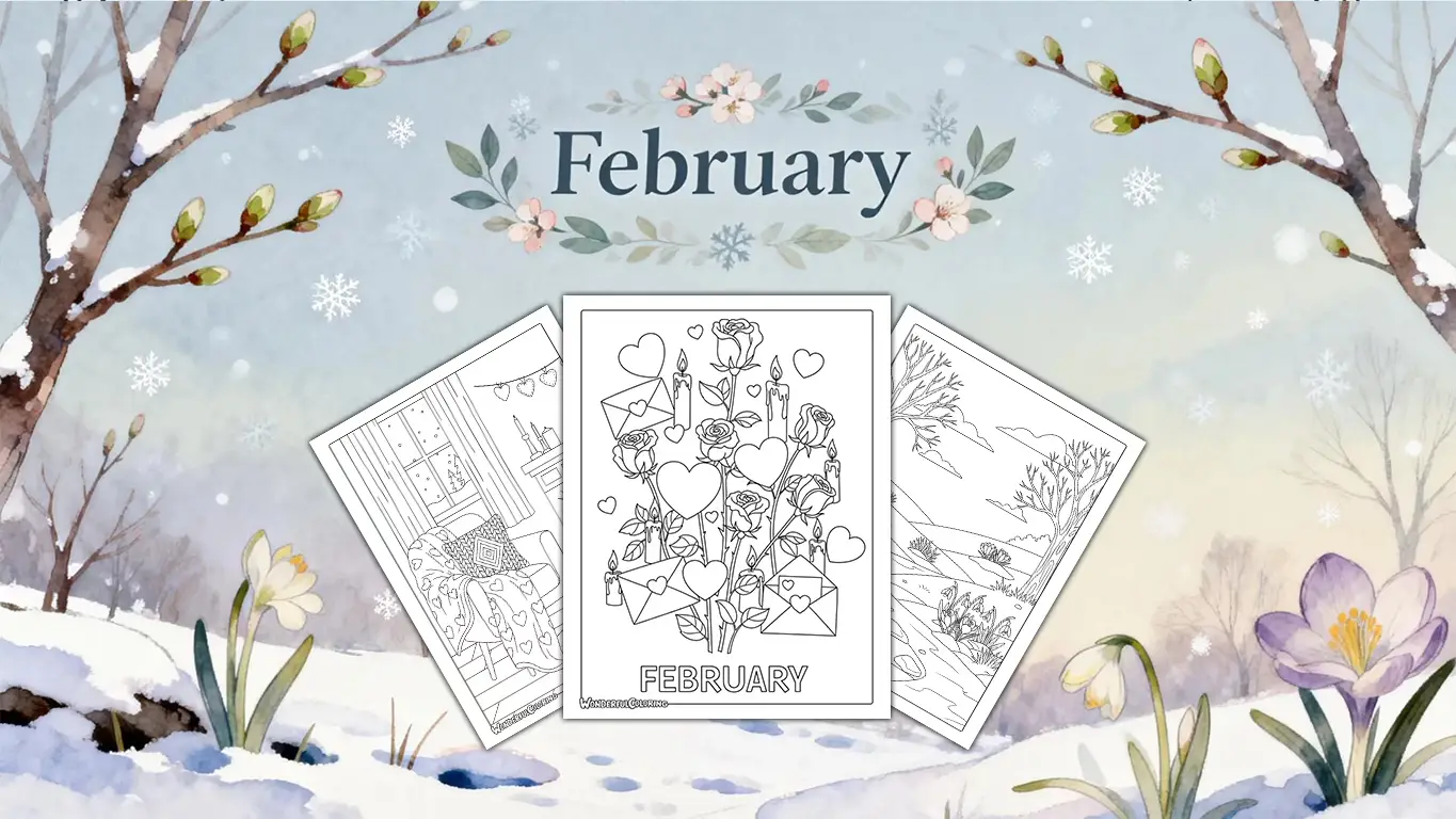 February Coloring Pages