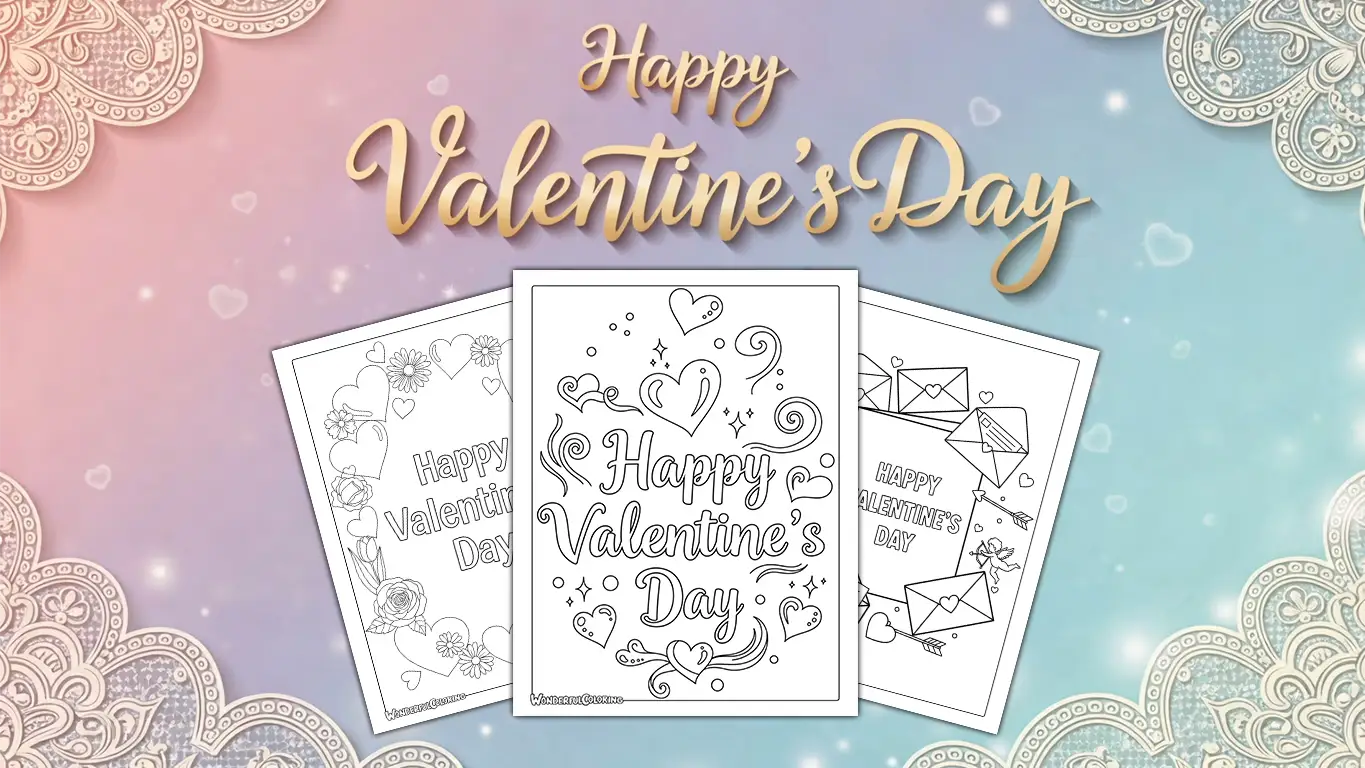 Happy Valentines Day Coloring Pages