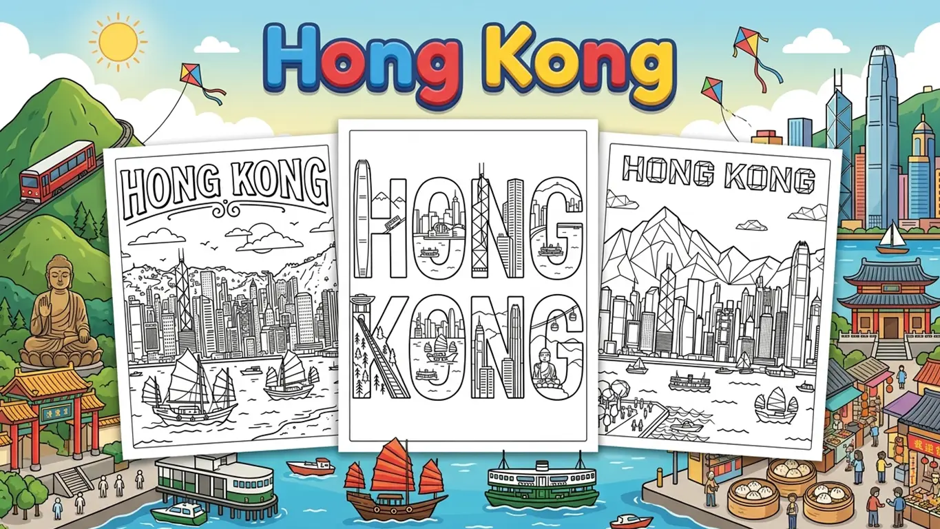 Hong Kong Coloring Pages