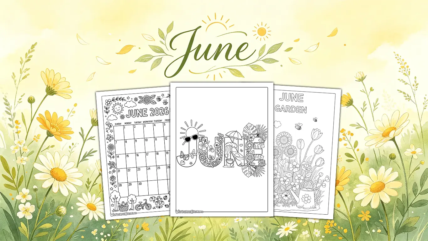 June Coloring Pages