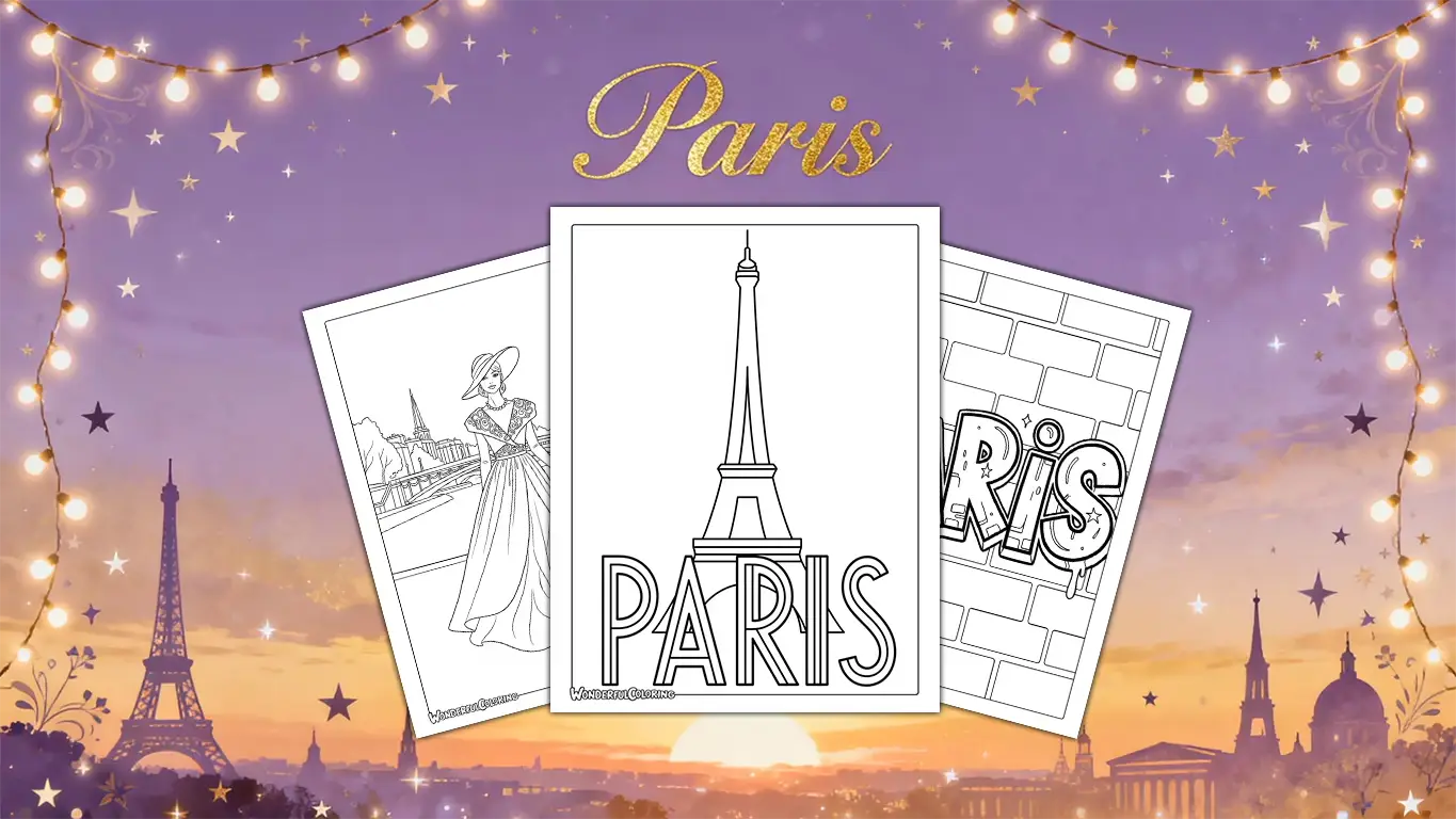 Paris Coloring Pages