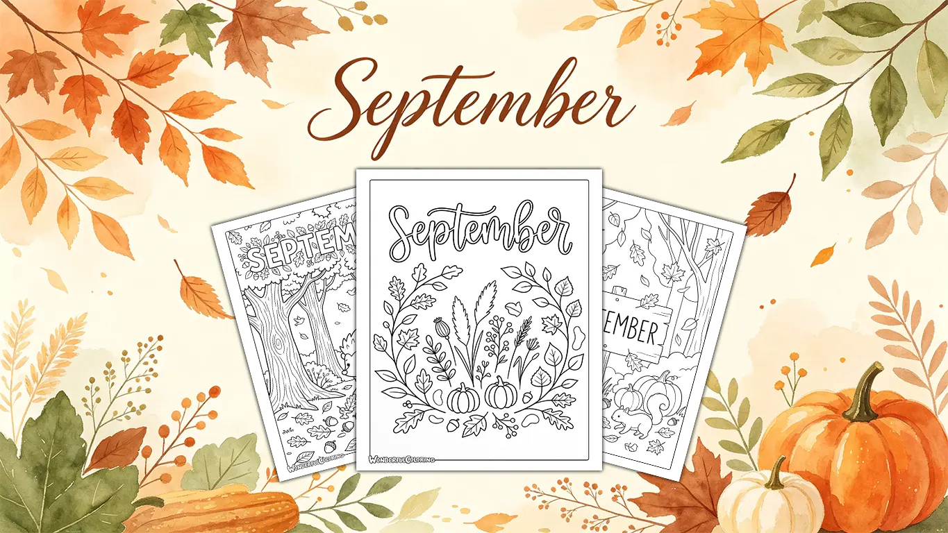 September Coloring Pages