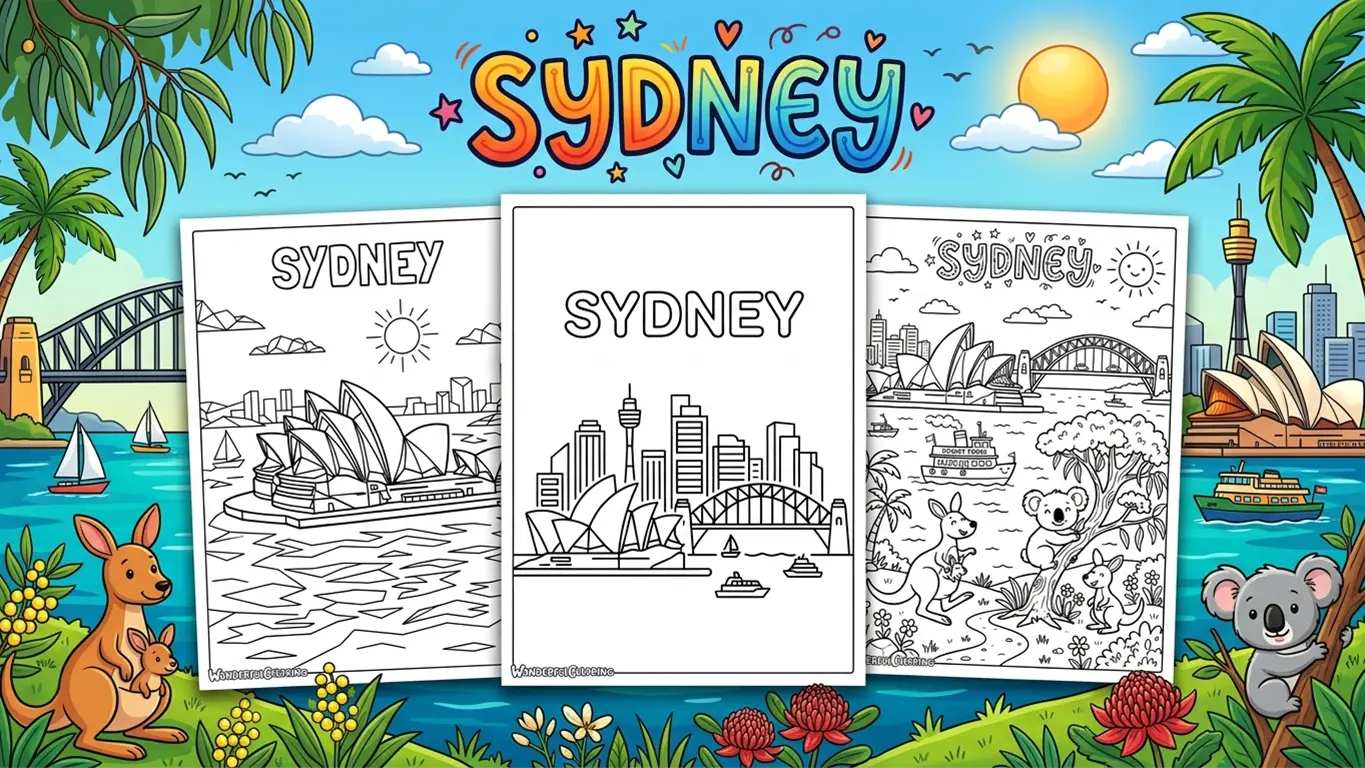 Sydney Coloring Pages