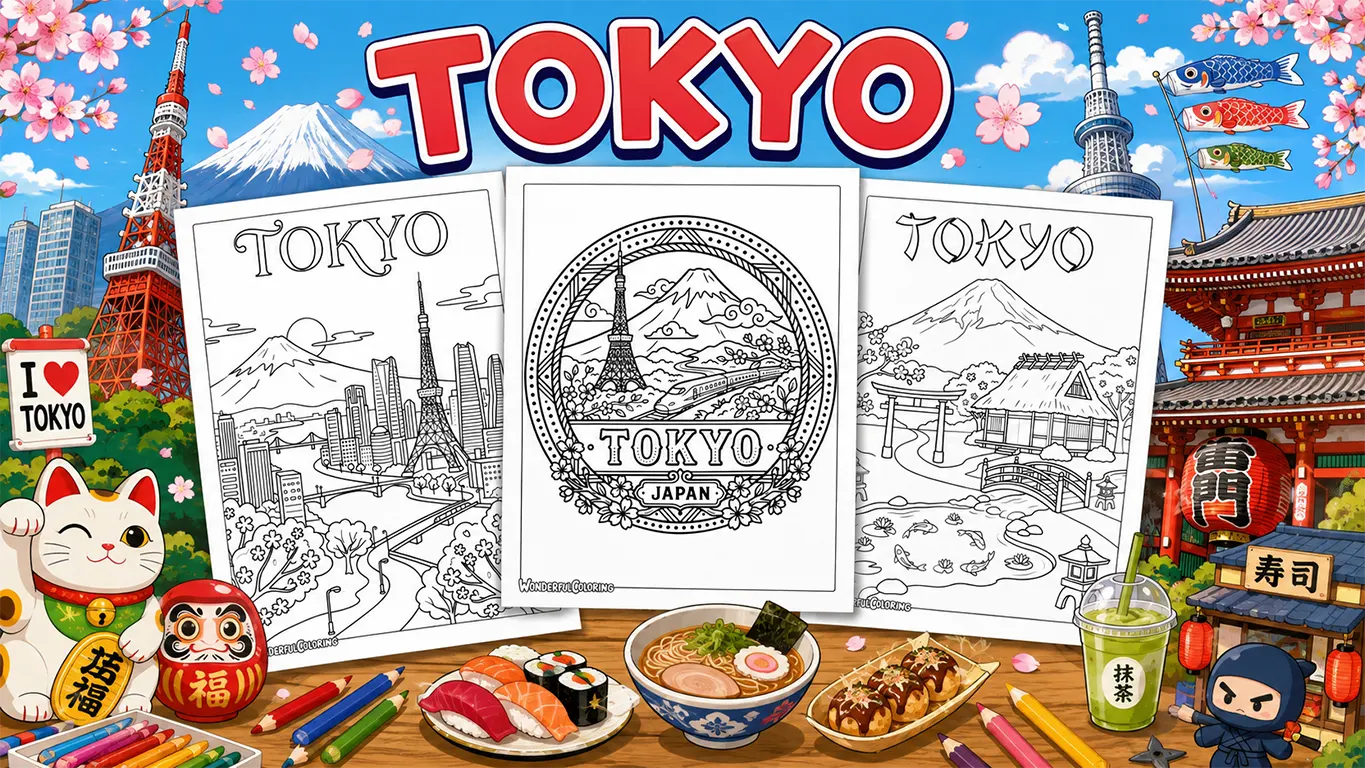 Tokyo Coloring Pages