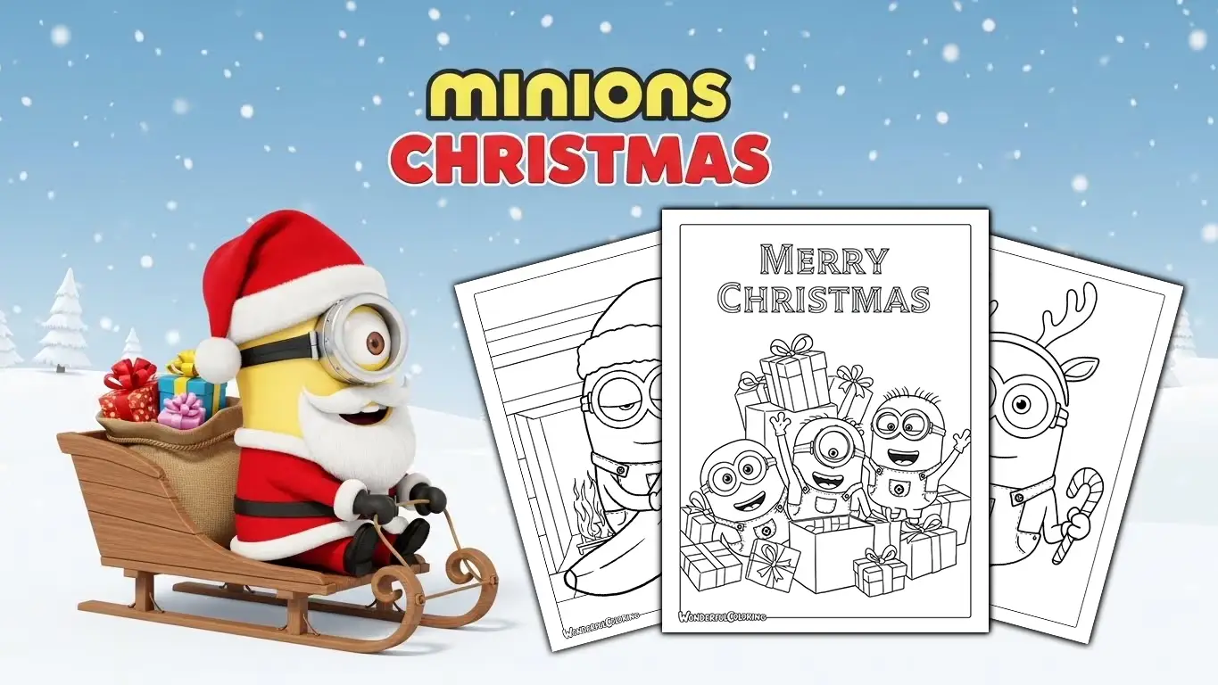 minions christmas coloring pages