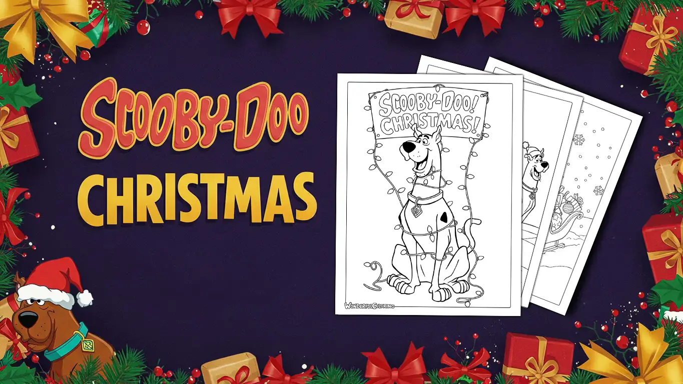 scooby doo christmas coloring pages